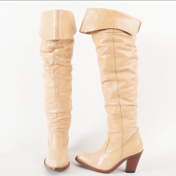 Jeffrey Campbell knee length leather western boots - Picture 1 of 8